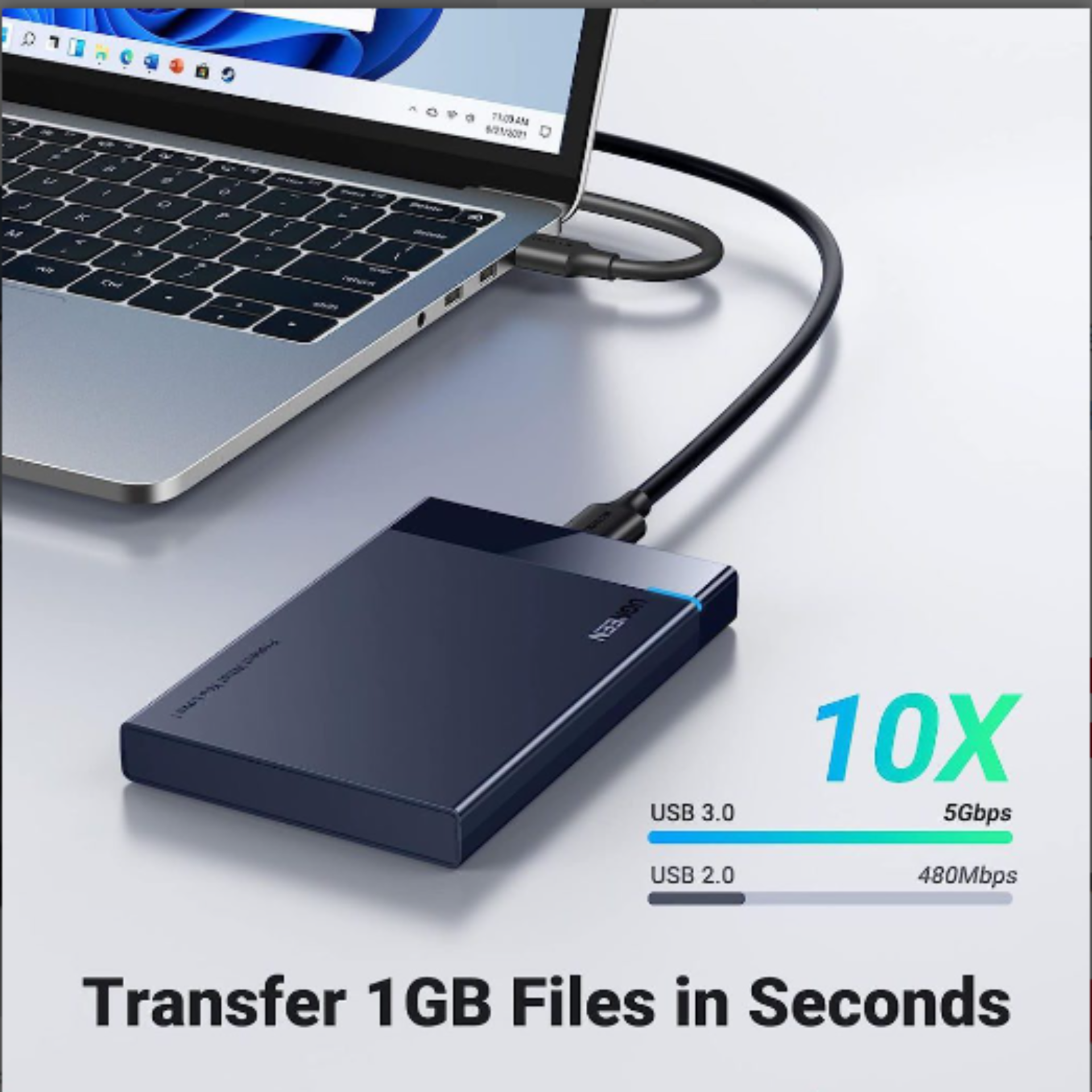 Shop the UGREEN USB 3.0 HDD Enclosure for fast data transfer and reliable protection. Perfect for 2.5" SATA hard drives. Available at SLitems.lk.