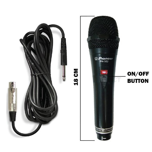Shop the Pioneer PN-302 Professional Dynamic Microphone for crisp, reliable sound. Ideal for vocal performance, karaoke, and recording with durable build quality. | sl-items.lk