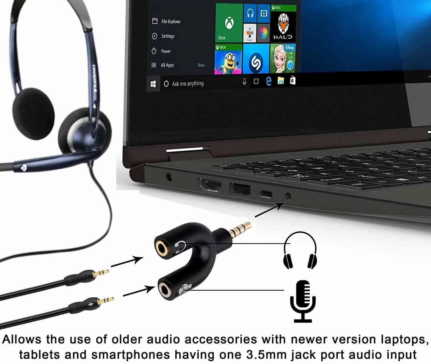 Enjoy shared listening experiences with this Audio Splitter 3.5mm Jack AUX Cable, allowing two headphones or speakers to connect to a single device. Ideal for music sharing, movie watching, or collaborative work, this durable and compact splitter provides high-quality sound transmission without signal loss. Compatible with most smartphones, tablets, laptops, and MP3 players, it’s the perfect accessory for all your audio needs | @slitems.lk