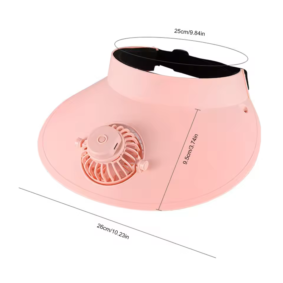 USB Charging Summer Rotatable Fan Cap - Image 12